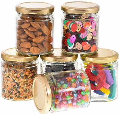 Avastro Glass Grocery Container  - 200 ml(Pack of 6, Clear)