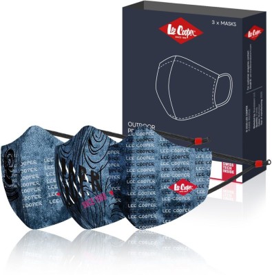 LEE COOPER Lightweight Multi-Layer Printed Design Face Mask For Outdoor Protection, Super...