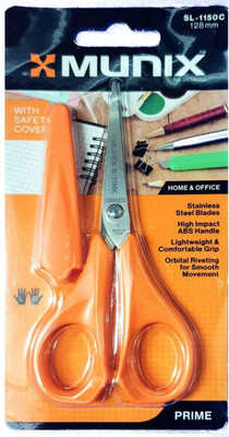 munix SL-1150 C Scissors, 128 mm Scissors(Set of 1, Orange)