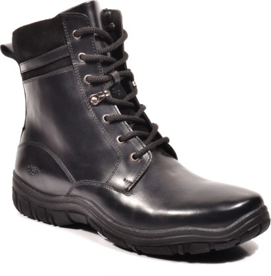 TSF TSF Leather Army Boot Boots For Men(Black)