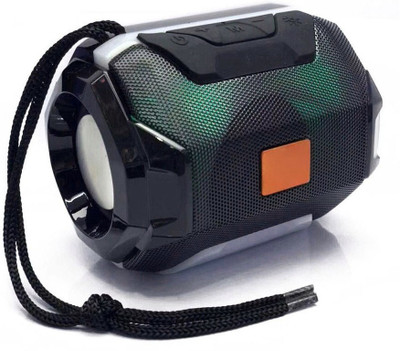 kluzie Stereo Audio deep bass Portable Rechargeable Flashing LED Light Wireless Audio Bluetooth Speaker 5 W Bluetooth Speaker(Black, Stereo Channel)