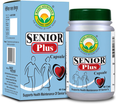 Basic Ayurveda Senior Plus Capsule(Pack of 3, 180 Capsules)