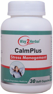 Way2Herbal CalmPlus - 30 Capsule Pack of 2(Pack of 2, 60 Capsules)