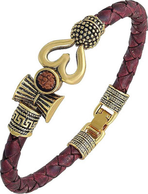 nilkanth Leather Brass Kada