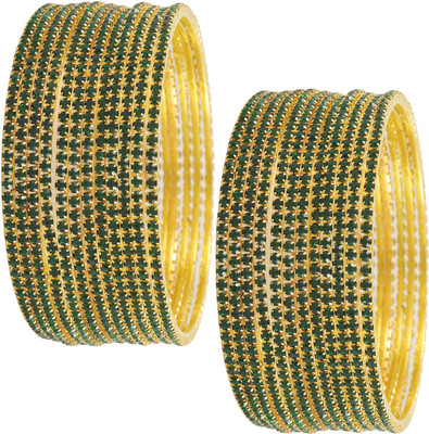 Zulka Get Your Traditions Metal Gold-plated Bangle Set(Pack of 24)
