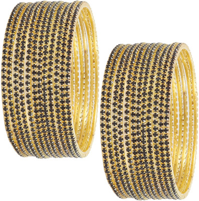 Zulka Get Your Traditions Metal Gold-plated Bangle Set(Pack of 24)