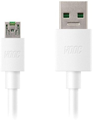 MIFKRT Micro USB Cable 2 A 1 m VOOC 20W 5V/4A FAST CHARGER CABLE(Compatible with Oppo 11,11pro, F9 Pro, R7, R9, REALME 3 PRO, White, One Cable)
