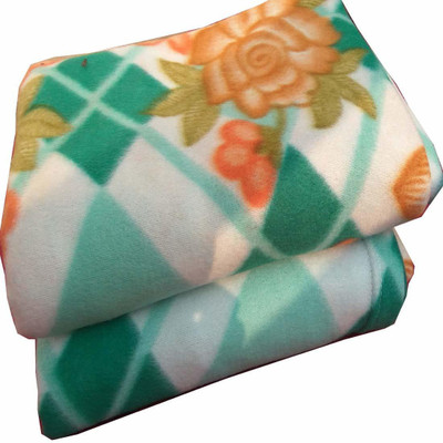 Comfytouch Printed Queen Fleece Blanket for  AC Room(Polyester, Green)