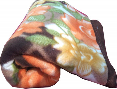 Comfytouch Printed Single Fleece Blanket for  AC Room(Microfiber, Brown)