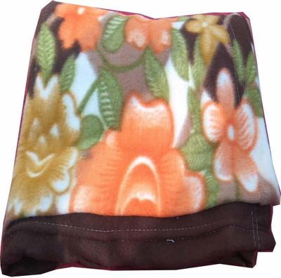 Comfytouch Printed Single Fleece Blanket for  AC Room(Polyester, Brown)