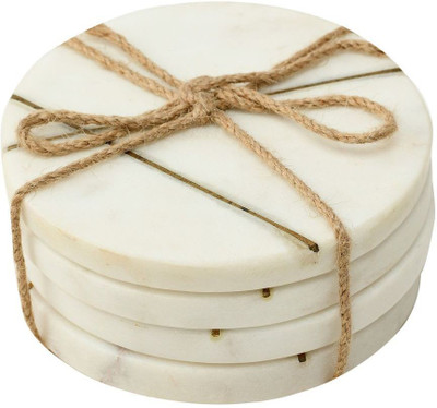 SWHF Round Marble Coaster Set(Pack of 4)