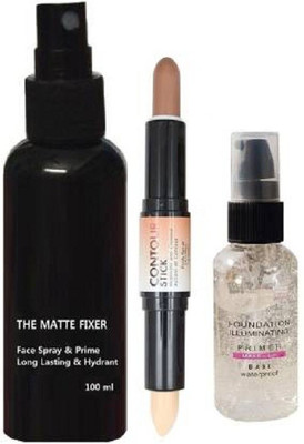 BTNT PERFECT OIL FREE MATTE FINISH PRIMER WITH CONTOUR STICK & FIXER(3 Items in the set)