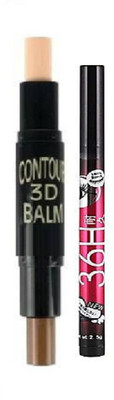 BTNT CONTOUR & HIGHLIGHTER STICK WITH BLACK STICK EYE LINER(2 Items in the set)