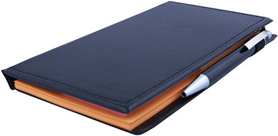 COI New ORANGE Memo Note Pad/Memo Note Book with Sticky Notes & Clip Holder in Diary Style (Orange) Pocket-size Notebook UNRULED 50 Pages(Blue, Orange)