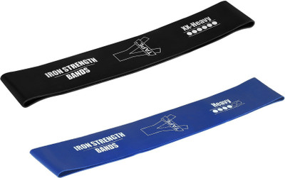 Agam A-Tape Exercise Sports Loop Band | (Pack Of 2, Black | Blue) Pilates Band(Pack of 2)