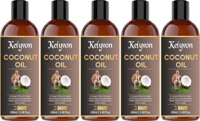 Kelyvon Coconut Oil 500ml Pack Of 5 Hair Oil(500 g)