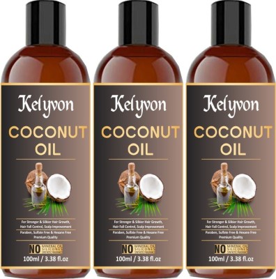 Kelyvon Coconut Oil 300ml Pack Of 3 Hair Oil(300 g)