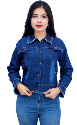 SAF Cretions Full Sleeve Solid Women Denim Jacket