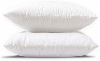TheTrendyHouse Bed Room White Pillow Microfibre Solid Sleeping Pillow Pack of 2(White)