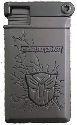 Ala Flame Refillable Transformers Grey Design Cigarette Pocket Lighter Windproof Lighter Jet Flame Pocket Lighter Pocket Lighter(Grey)