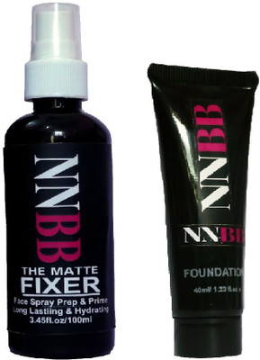 nnbb FIXER SPRAY AND FOUNDATION (50 ML) Primer  - 50 ml(BLACK)