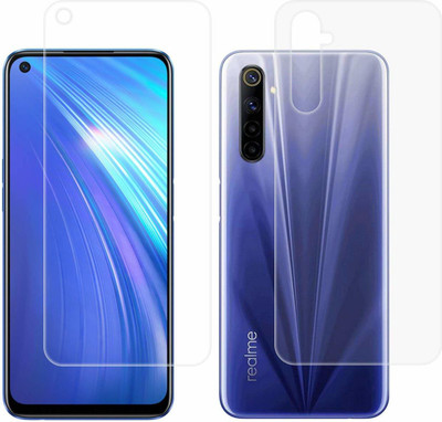 ISHANGEL Front and Back Screen Guard for OPPO REALME 6, Gorilla Hammer Proof, flexible fiber unbreakable Screen Protector, [Not a Tempered Glass](Pack of 2)