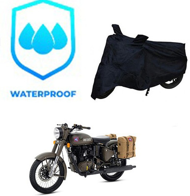 RPSENTTERPR Waterproof Two Wheeler Cover for Royal Enfield(Classic 500, Black)