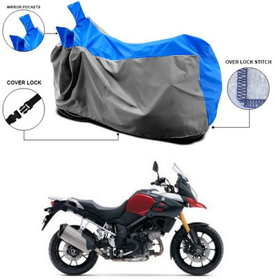 SEBONGO Waterproof Two Wheeler Cover for Suzuki(V Strom 1000, Blue)
