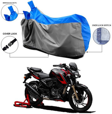 ANTHUB Waterproof Two Wheeler Cover for TVS(Apache, Blue, Grey)