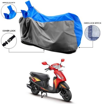 ANTHUB Waterproof Two Wheeler Cover for Hero(Pleasure, Blue, Grey)