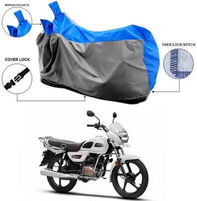 ANTHUB Waterproof Two Wheeler Cover for TVS(Radeon, Blue, Grey)