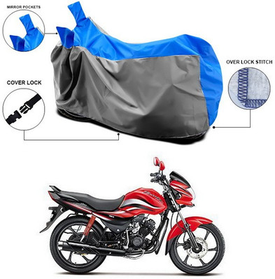 ANTHUB Waterproof Two Wheeler Cover for Hero(Passion Pro, Blue, Grey)