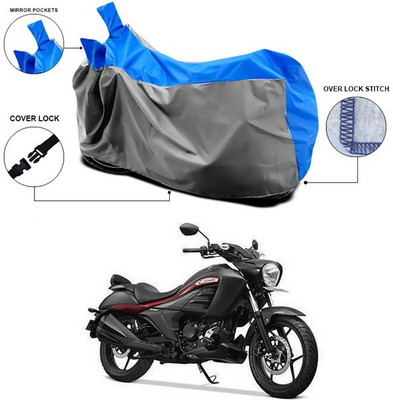 ANTHUB Waterproof Two Wheeler Cover for Suzuki(Intruder, Blue, Grey)
