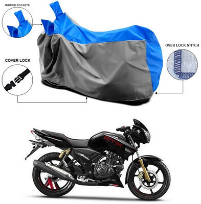 SEBONGO Waterproof Two Wheeler Cover for TVS(Apache RTR 180, Blue)