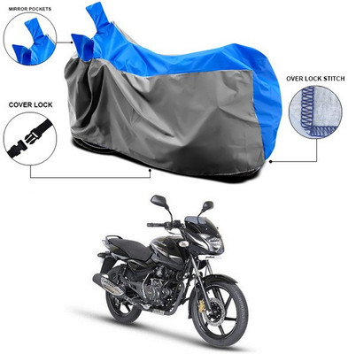 ANTHUB Waterproof Two Wheeler Cover for Bajaj(Pulsar 150, Blue, Grey)