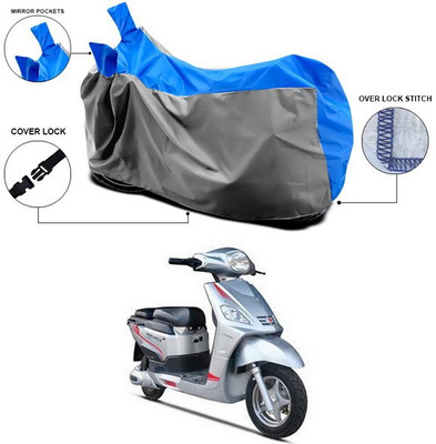 SEBONGO Waterproof Two Wheeler Cover for Hero(Electric NYX, Blue)
