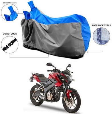 ANTHUB Waterproof Two Wheeler Cover for Bajaj(Pulsar 180 DTS-i, Blue, Grey)