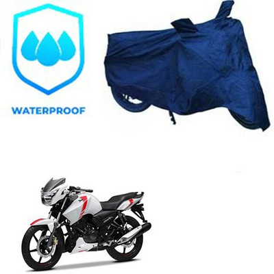 Motoren Waterproof Two Wheeler Cover for TVS(Apache RTR 160, Blue)