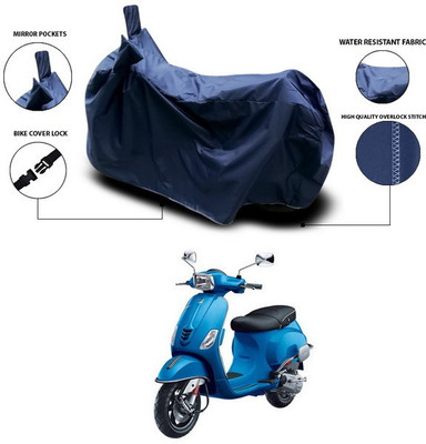 SEBONGO Waterproof Two Wheeler Cover for Vespa(Piaggio Vespa, Blue)