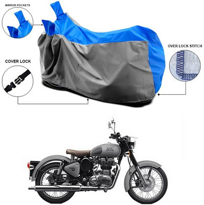 ANTHUB Waterproof Two Wheeler Cover for Royal Enfield(Classic 350, Blue)