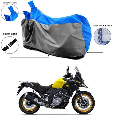 SEBONGO Waterproof Two Wheeler Cover for Suzuki(V Strom 650, Blue)