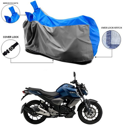 ANTHUB Waterproof Two Wheeler Cover for Yamaha(FZ-S FI, Blue, Grey)