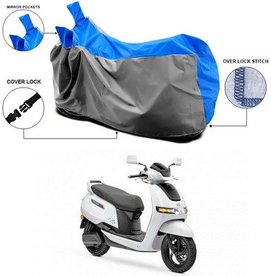 SEBONGO Waterproof Two Wheeler Cover for TVS(Blue)