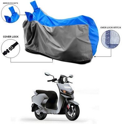 SEBONGO Waterproof Two Wheeler Cover for 22Motors(Flow, Blue)