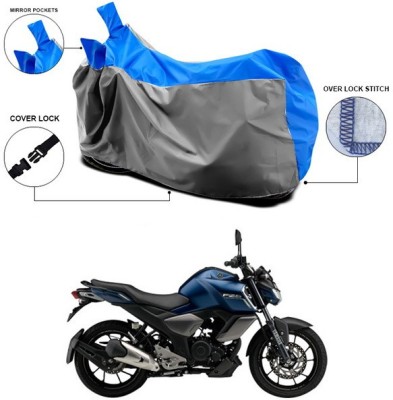 SEBONGO Waterproof Two Wheeler Cover for Yamaha(FZ-S FI, Blue, Grey)