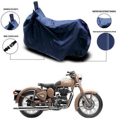 ANTHUB Waterproof Two Wheeler Cover for Royal Enfield(Classic Desert Storm, Blue)