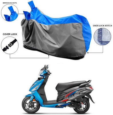 SEBONGO Waterproof Two Wheeler Cover for Hero(Maestro Edge, Blue)