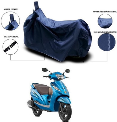 SEBONGO Waterproof Two Wheeler Cover for TVS(Wego, Blue)