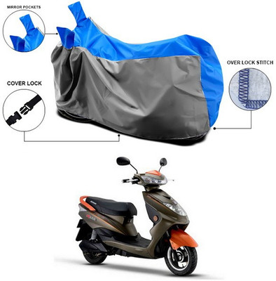 SEBONGO Waterproof Two Wheeler Cover for Okinawa(Ridge, Blue)