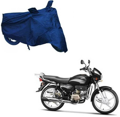 ask Two Wheeler Cover for Hero(Splendor Plus, Blue)